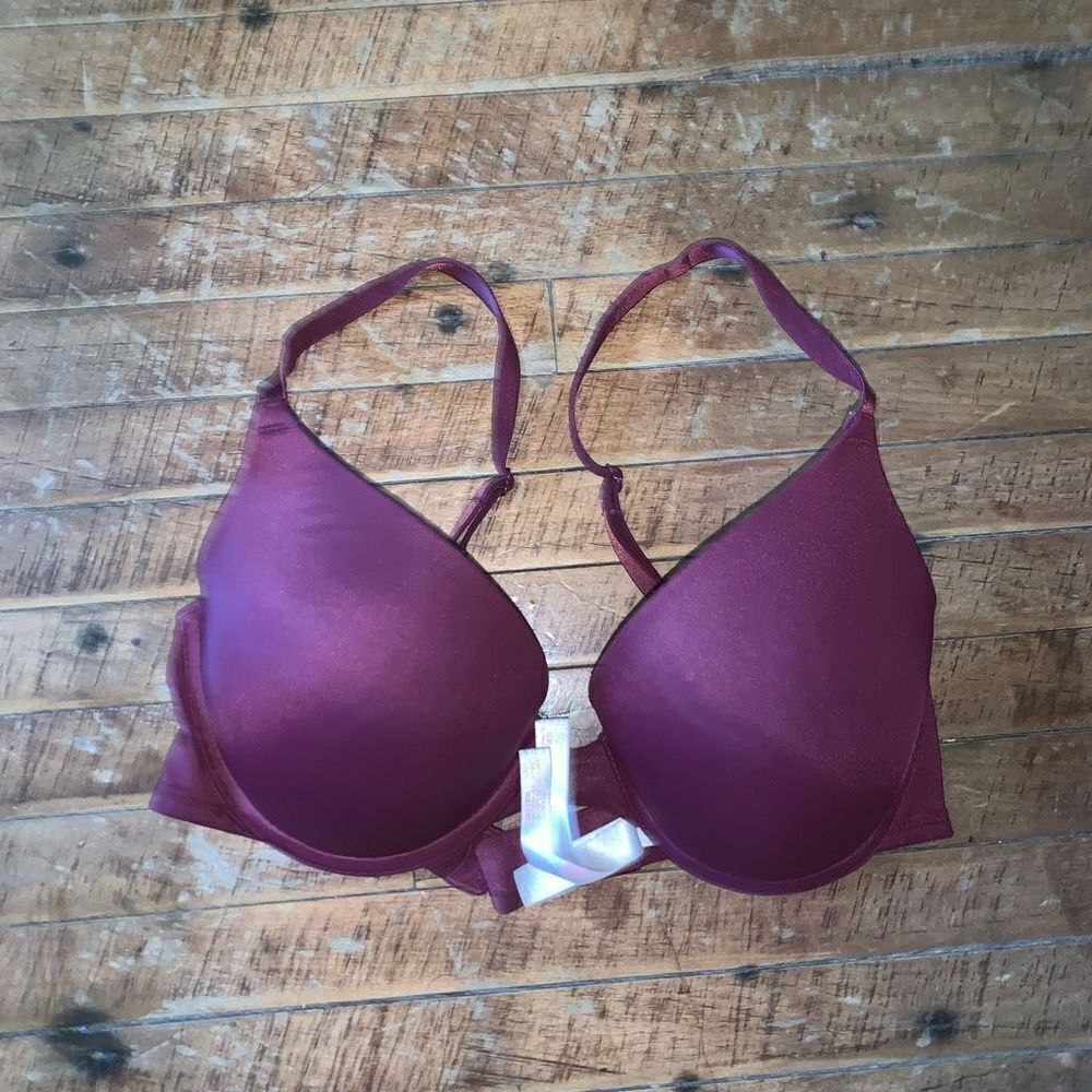 Victoria’s Secret maroon wear everywhere push-up 32D bra